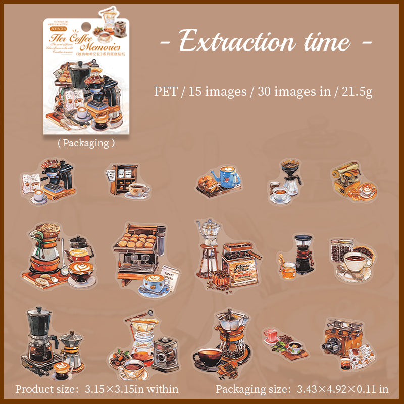 Her Coffee Memories Stickers