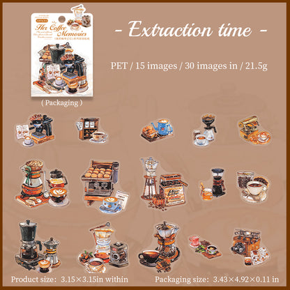 Her Coffee Memories Stickers