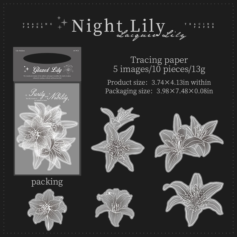 Glazed Lily vellum Stickers