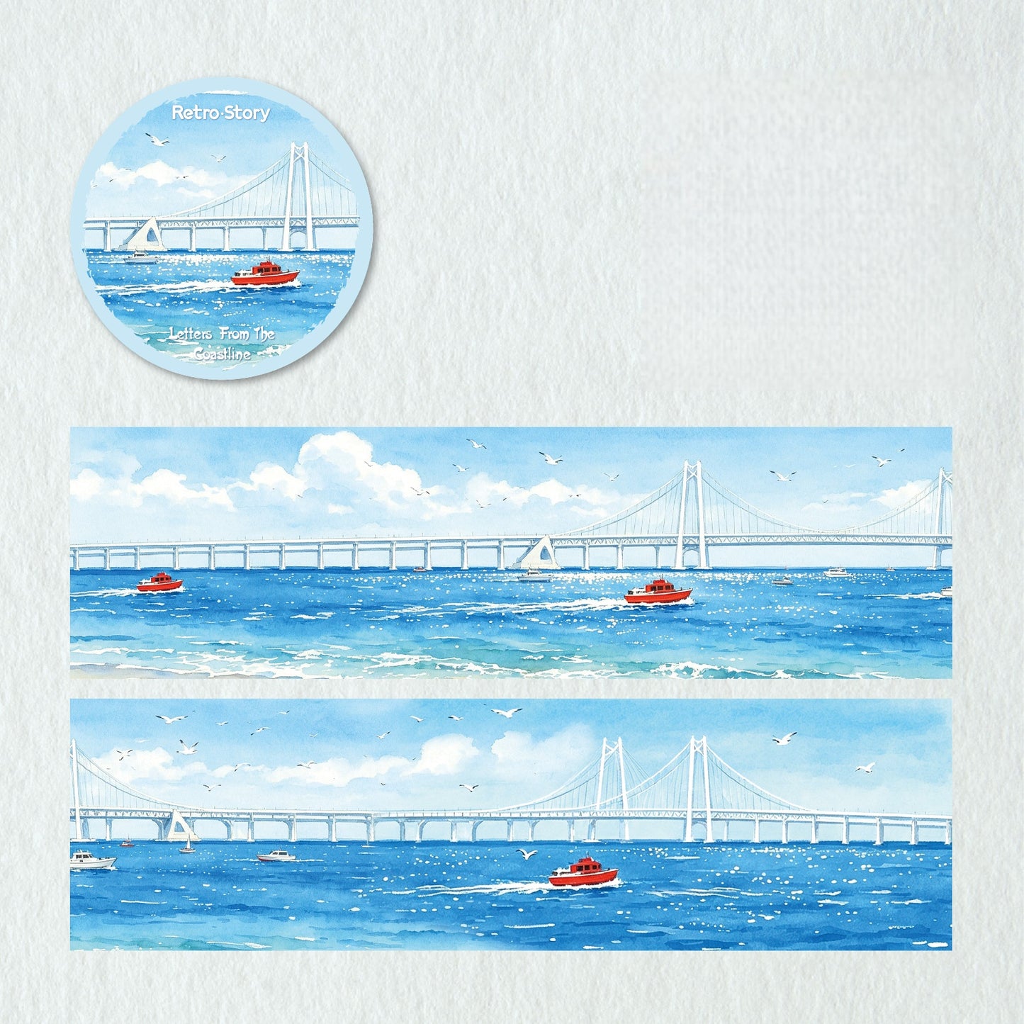 Coastal Letters Washi Tape