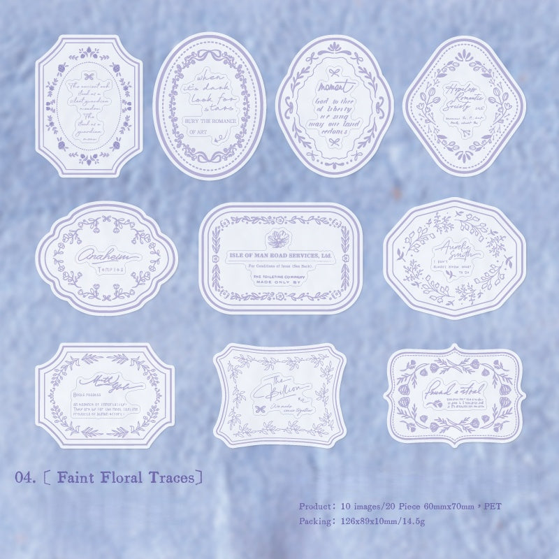Vintage Typography Frame Stickers