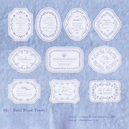 Vintage Typography Frame Stickers