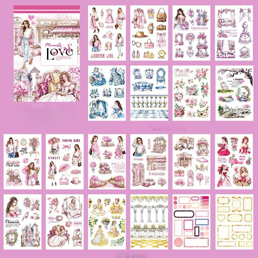 European Vintage Court Sticker Book