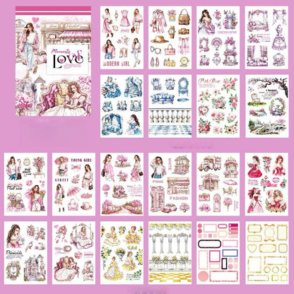 European Vintage Court Sticker Book