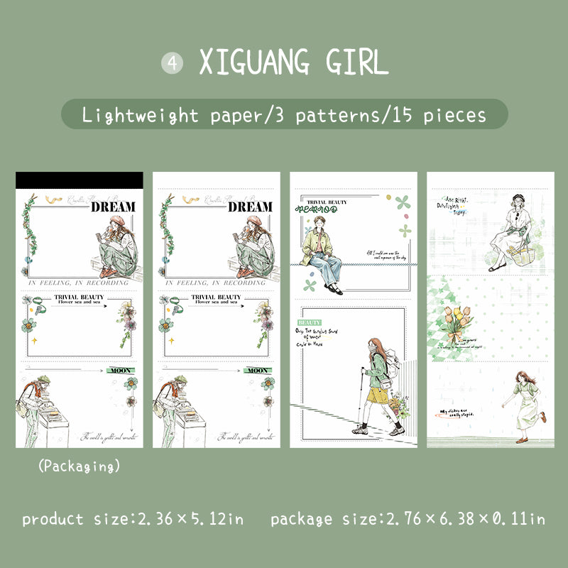 Girl Chasing Light Memo Pad