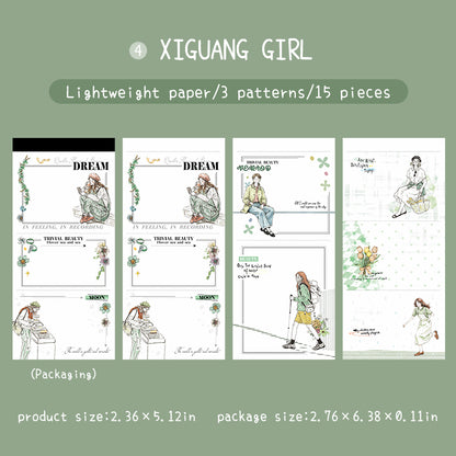 Girl Chasing Light Memo Pad