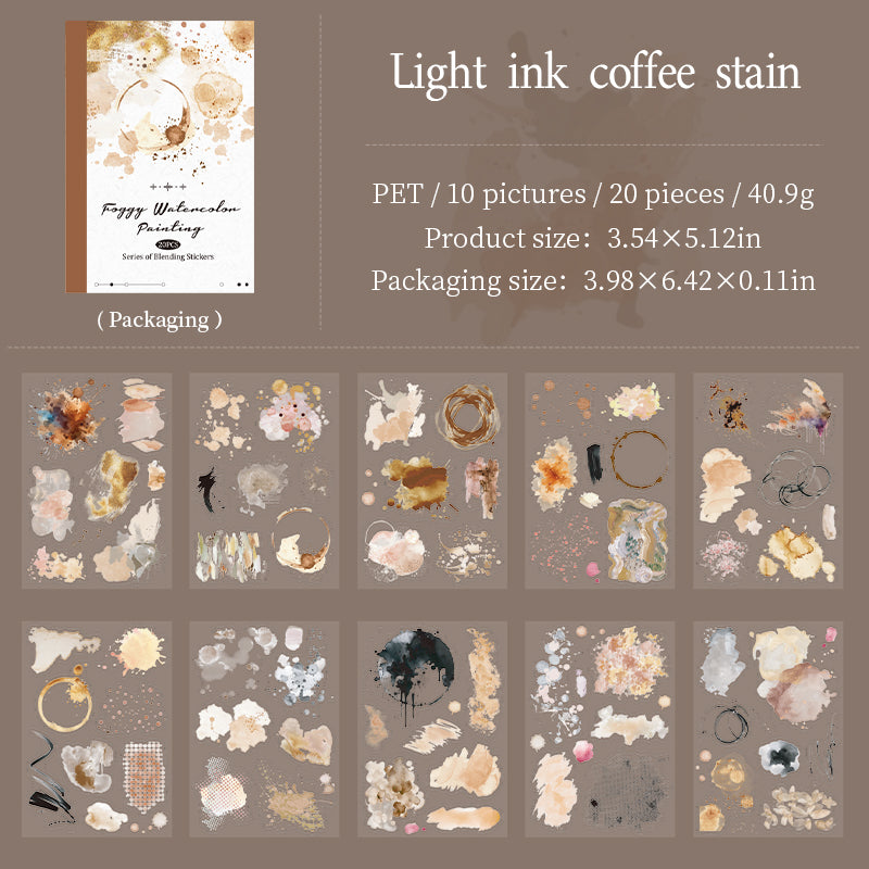 Misty Watercolor Sticker Book