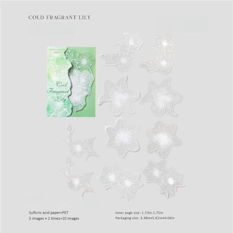 Moonlit Floral Shadows Stickers