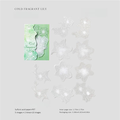 Moonlit Floral Shadows Stickers