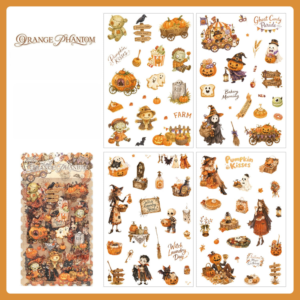 Halloween Rose Banquet Stickers