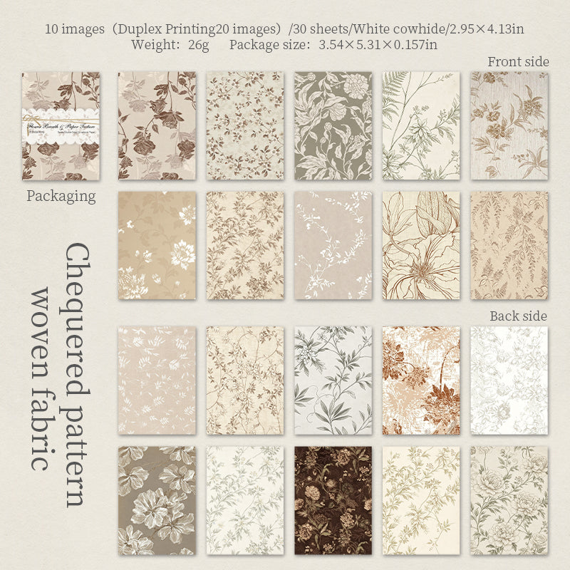 Floral Whisper Textured Papers