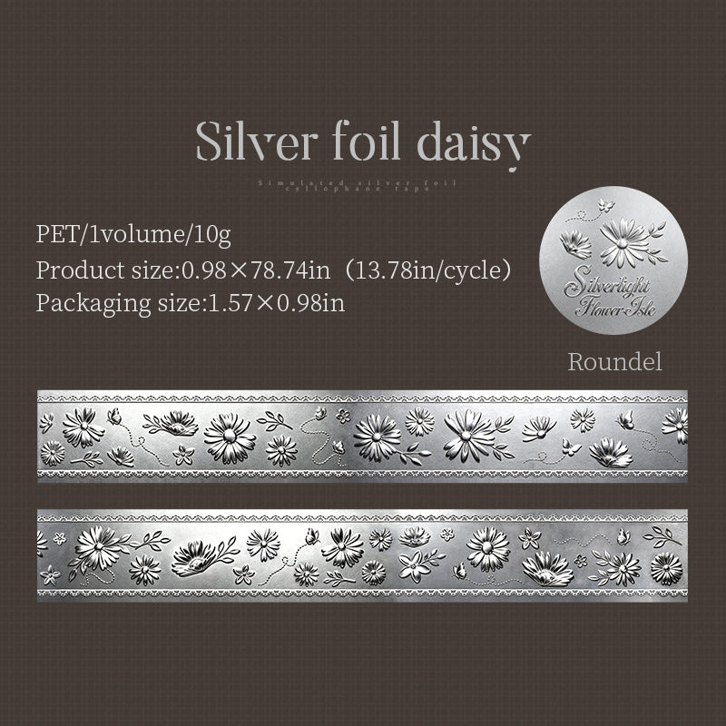 Silver Bloom Isle Washi Tape