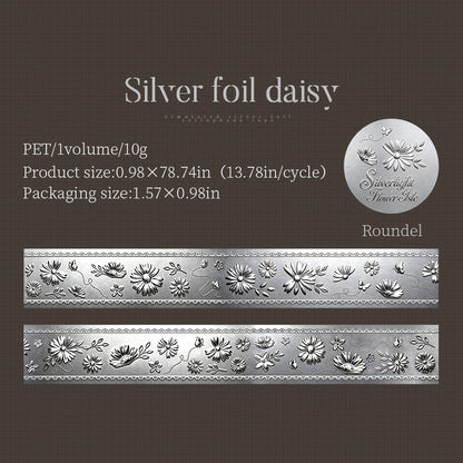Silver Bloom Isle Washi Tape