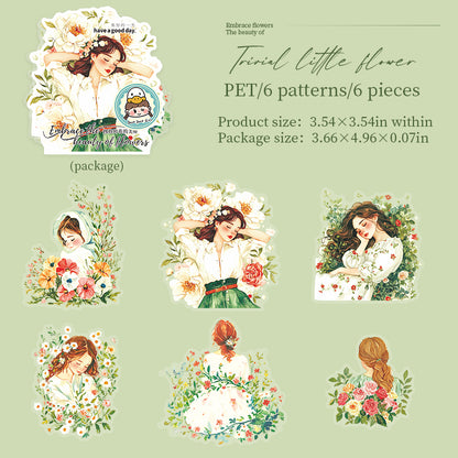 Embrace the beauty of flowers sticker