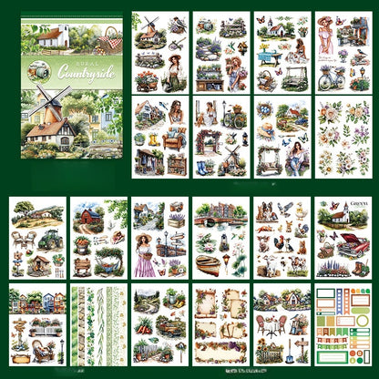 Vintage Countryside Sticker Book