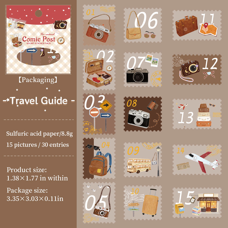 Comic Post Stamp Stickers