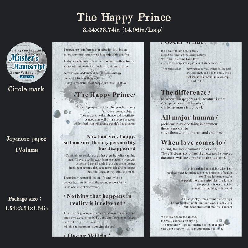 Master's Manuscript Washi Tape