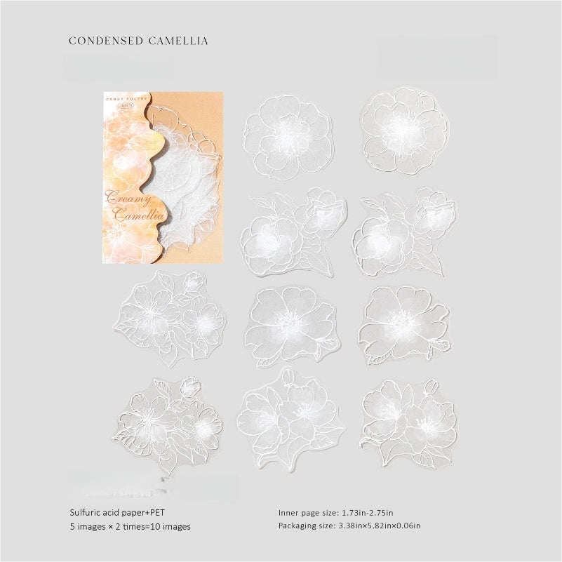 Moonlit Floral Shadows Stickers