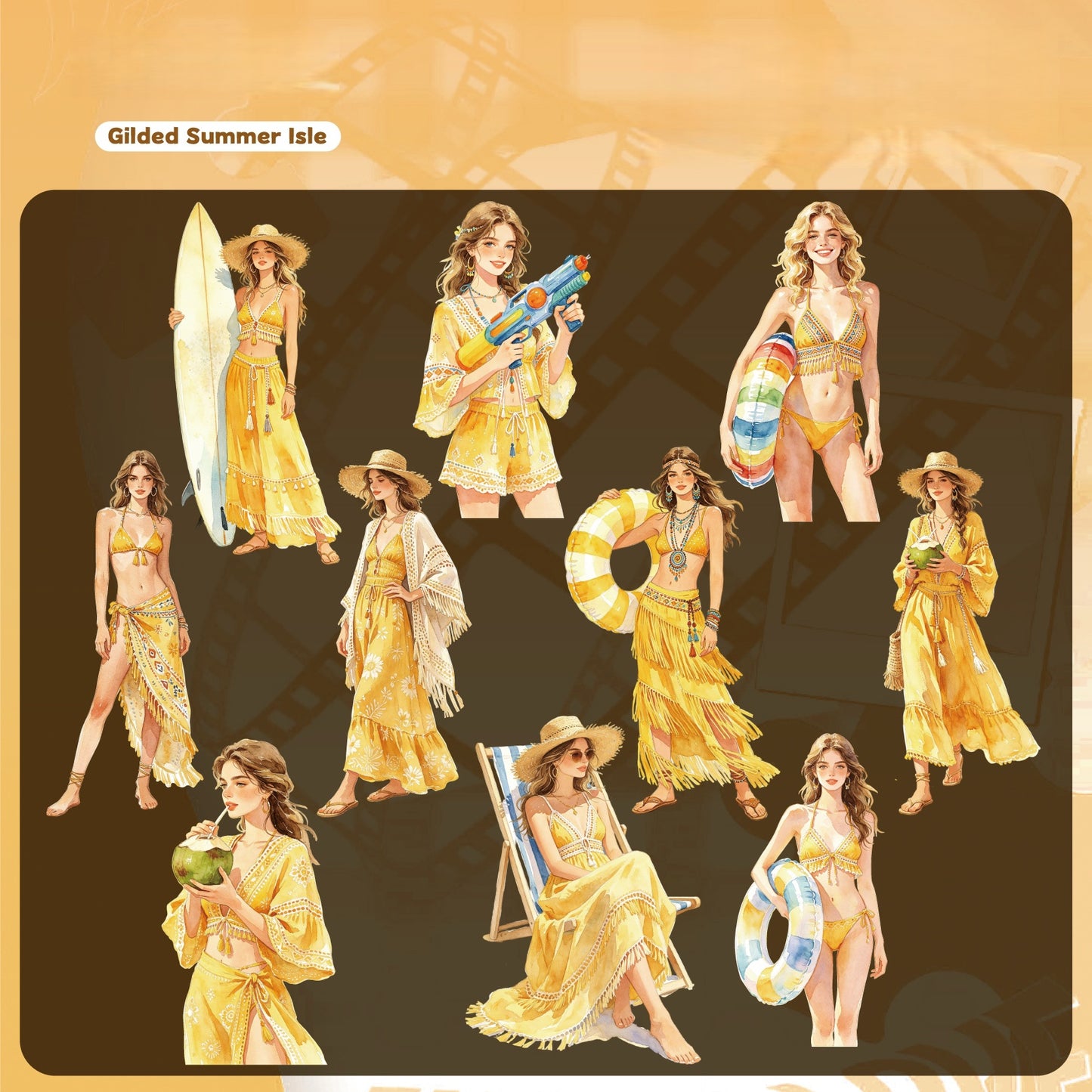 Hello Summer Stickers