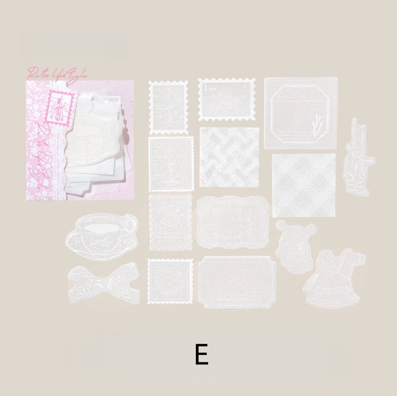 White Mist Journal Puffy Stickers