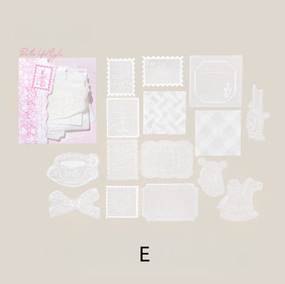 White Mist Journal Puffy Stickers