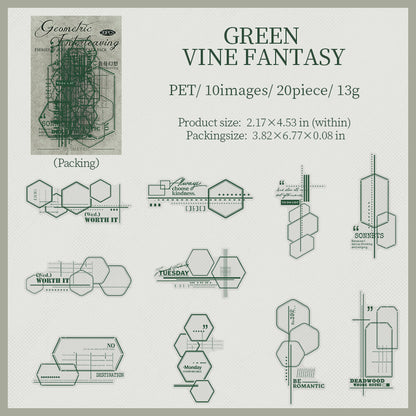 Geometric Interlace Stickers