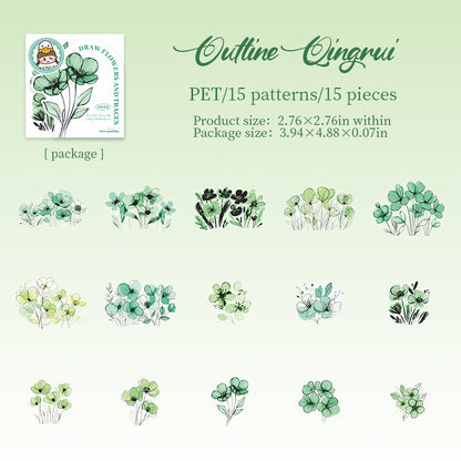 Draw Flowers and Traces Stickers