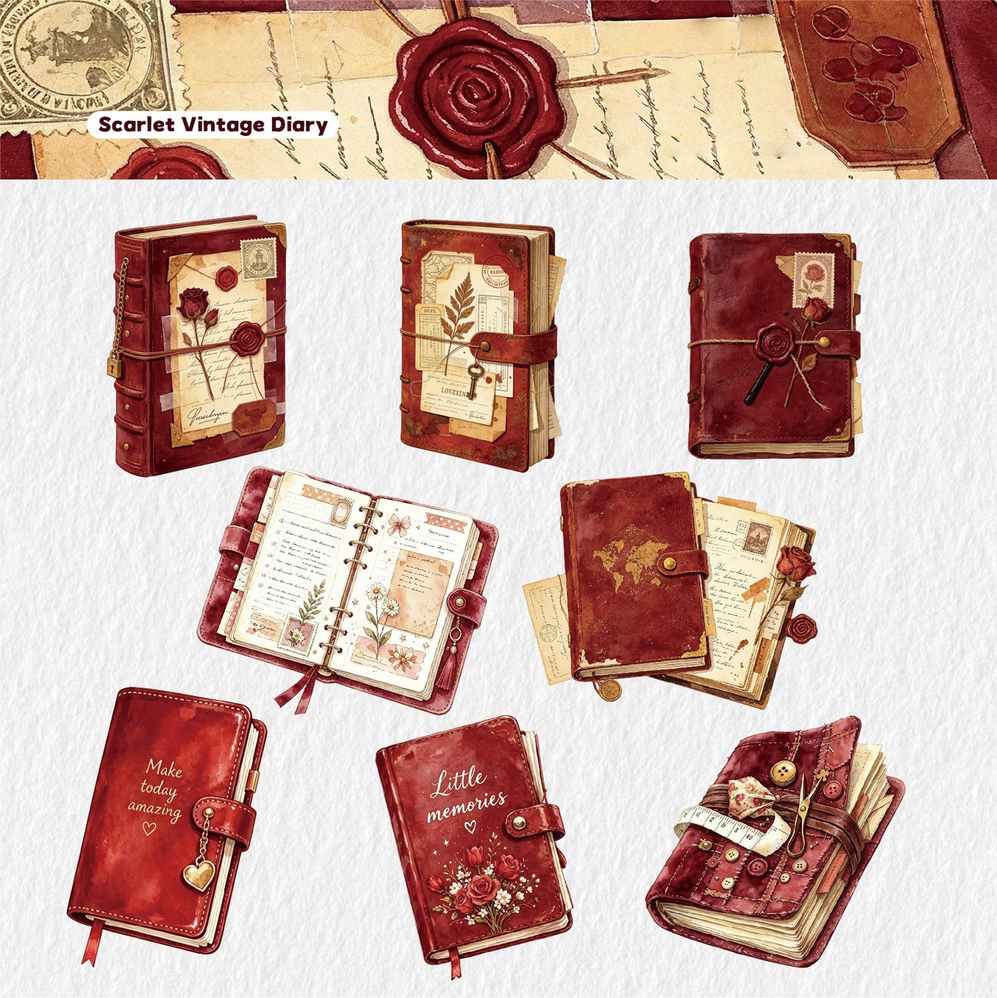 Vintage Books Stickers