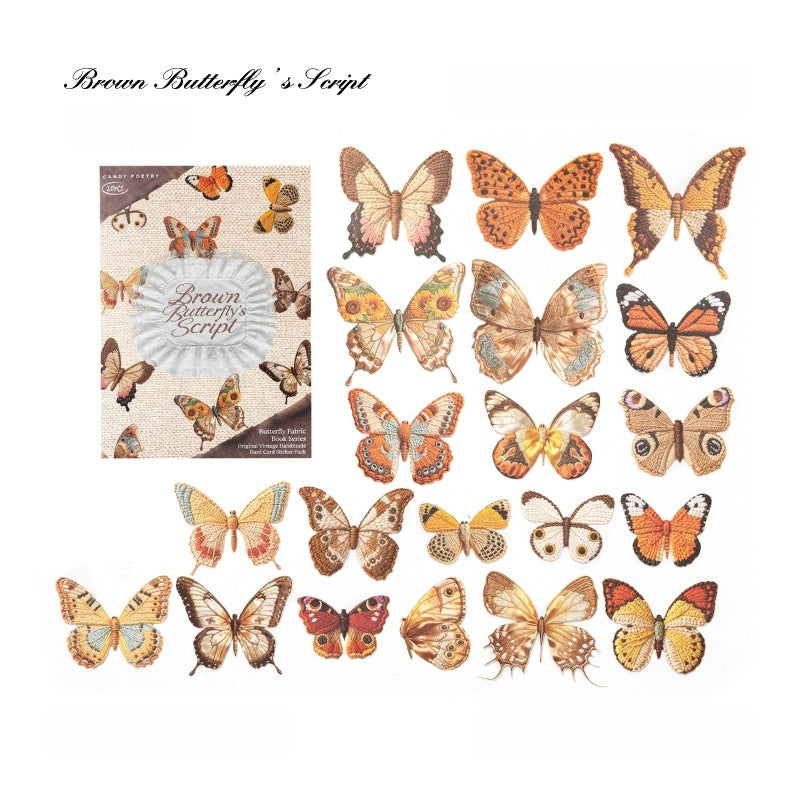 Butterfly Textile Book Stickers
