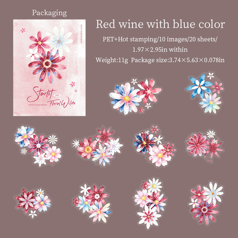 Starlit Flower Field Stickers