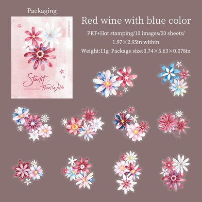 Starlit Flower Field Stickers