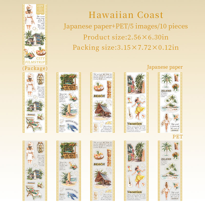 City Filmstrip Sticker Book