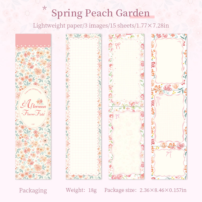 Afternoon Flower Field Memo Pad