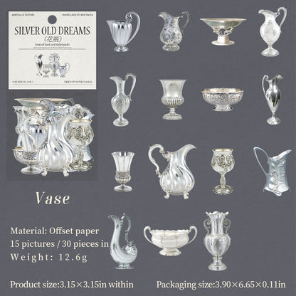 Gilded Silver Memories Stickers