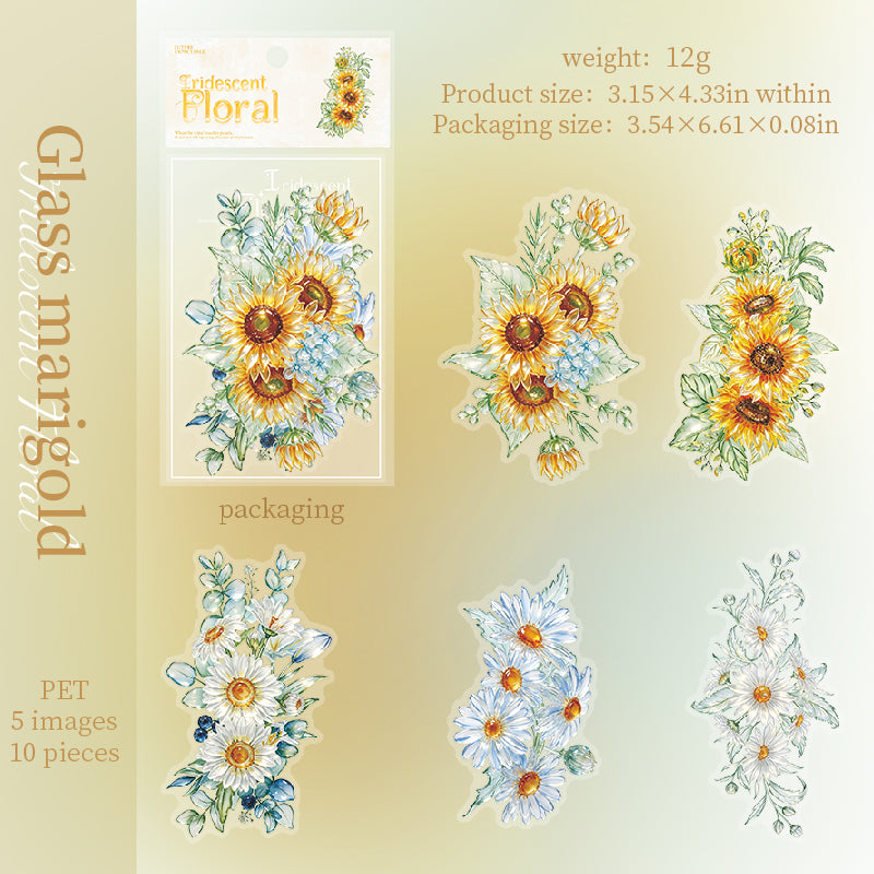 Iridescent Floral Stickers