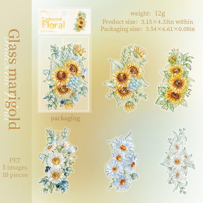 Iridescent Floral Stickers
