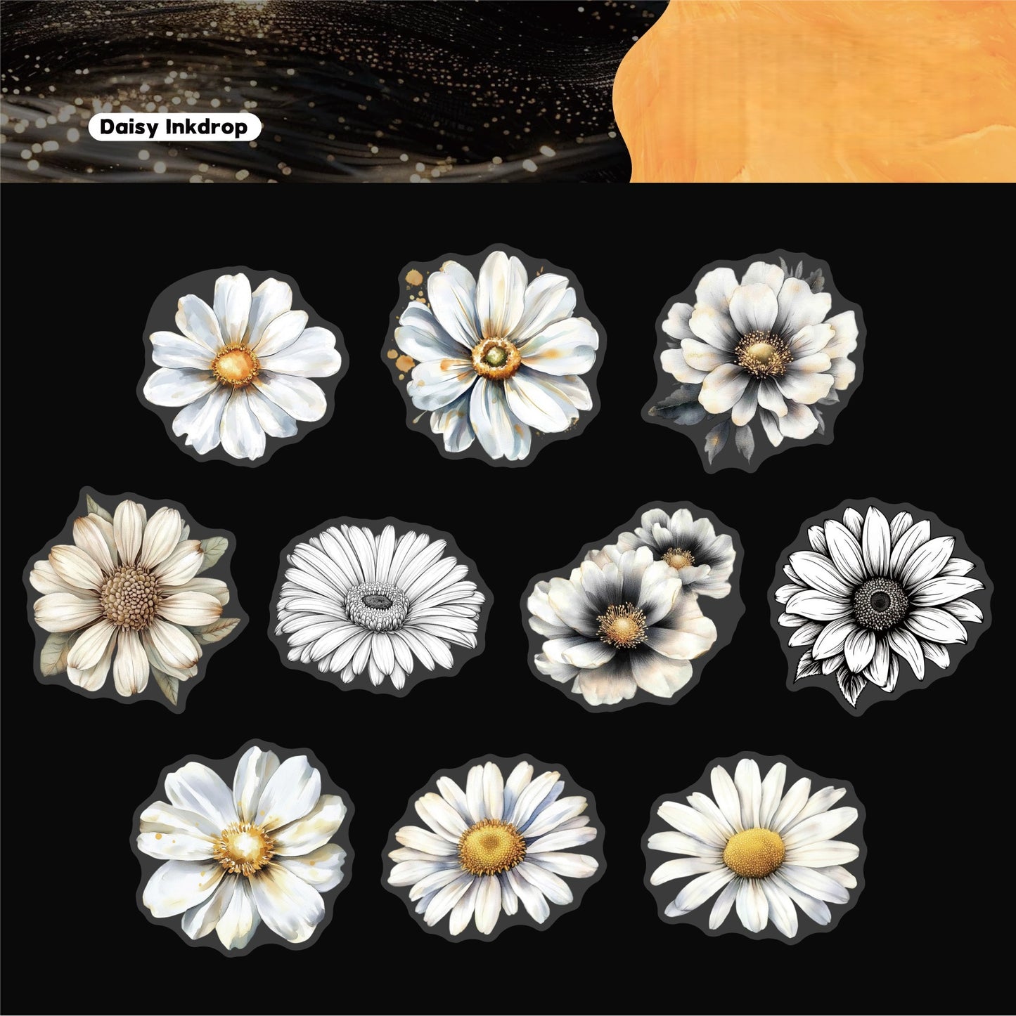 Ink Blossom Stickers