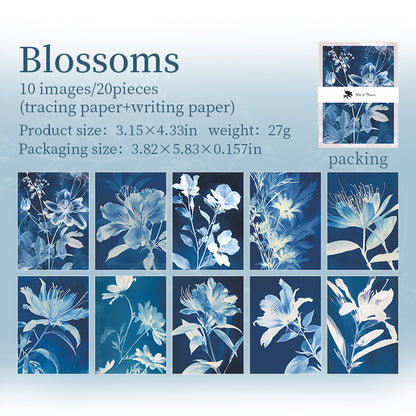 Enchanted Blue Floral Papers