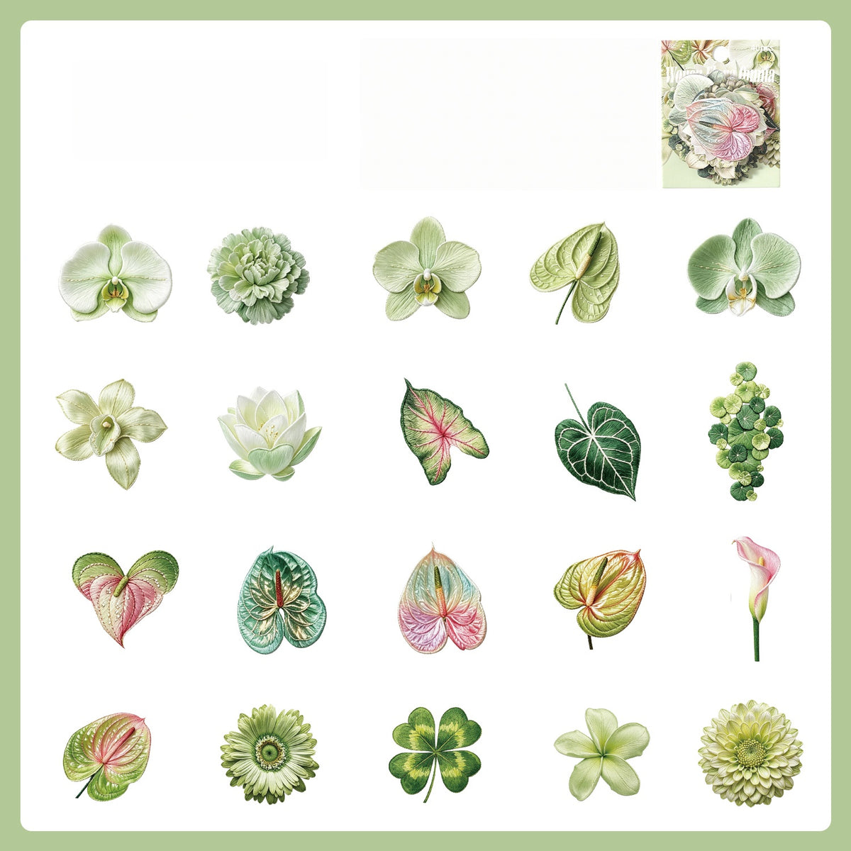 Woven Floral Omnia Stickers