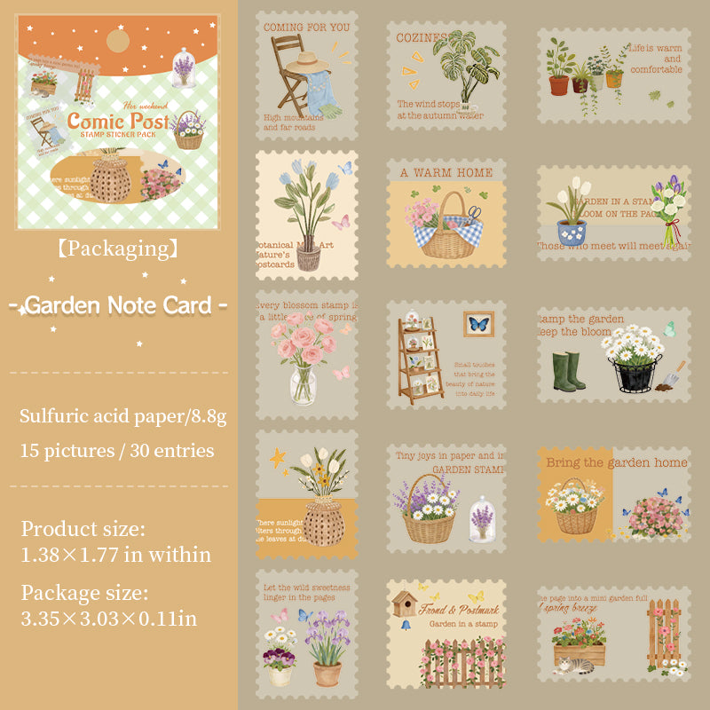 Comic Post Stamp Stickers