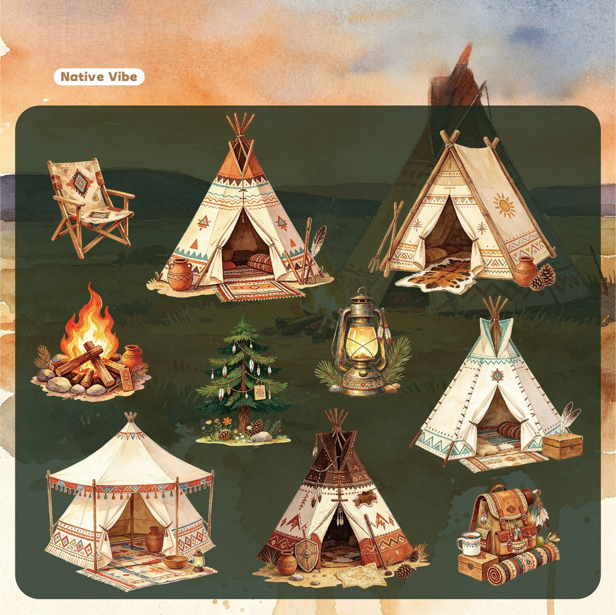 Camping Adventure Stickers