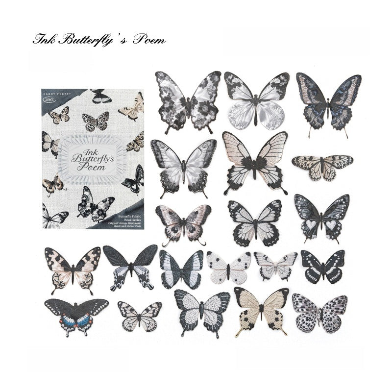 Butterfly Textile Book Stickers