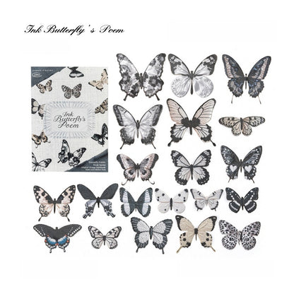 Butterfly Textile Book Stickers