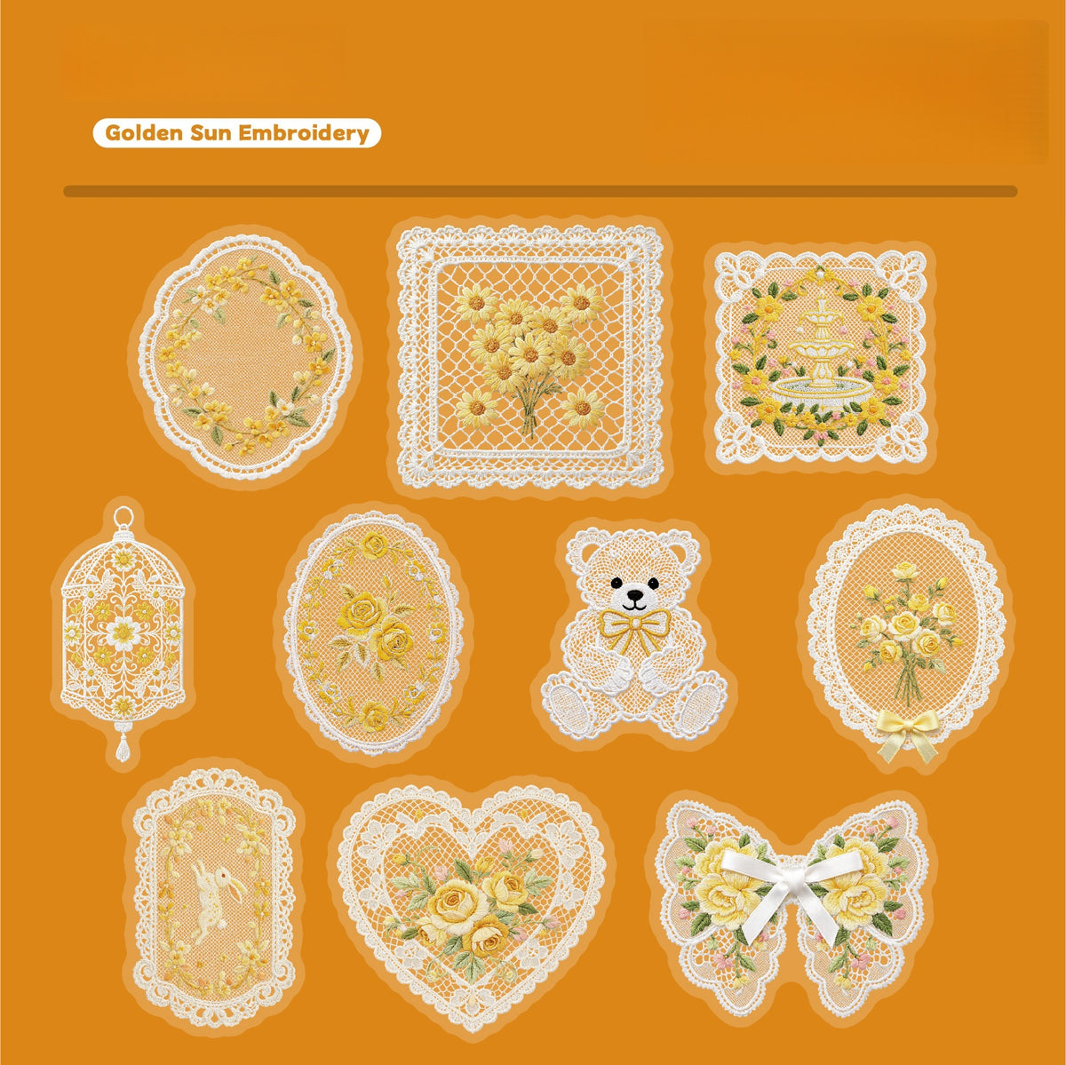 Sheer Floral Stickers