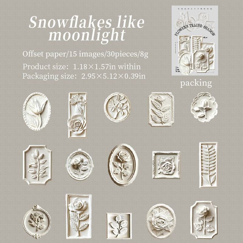 Flower Trace Shadow Stickers