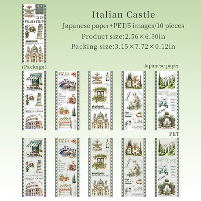City Filmstrip Sticker Book
