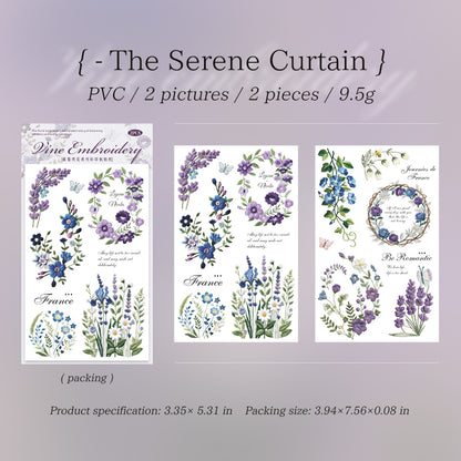 Vine Embroidery Rub-on Stickers