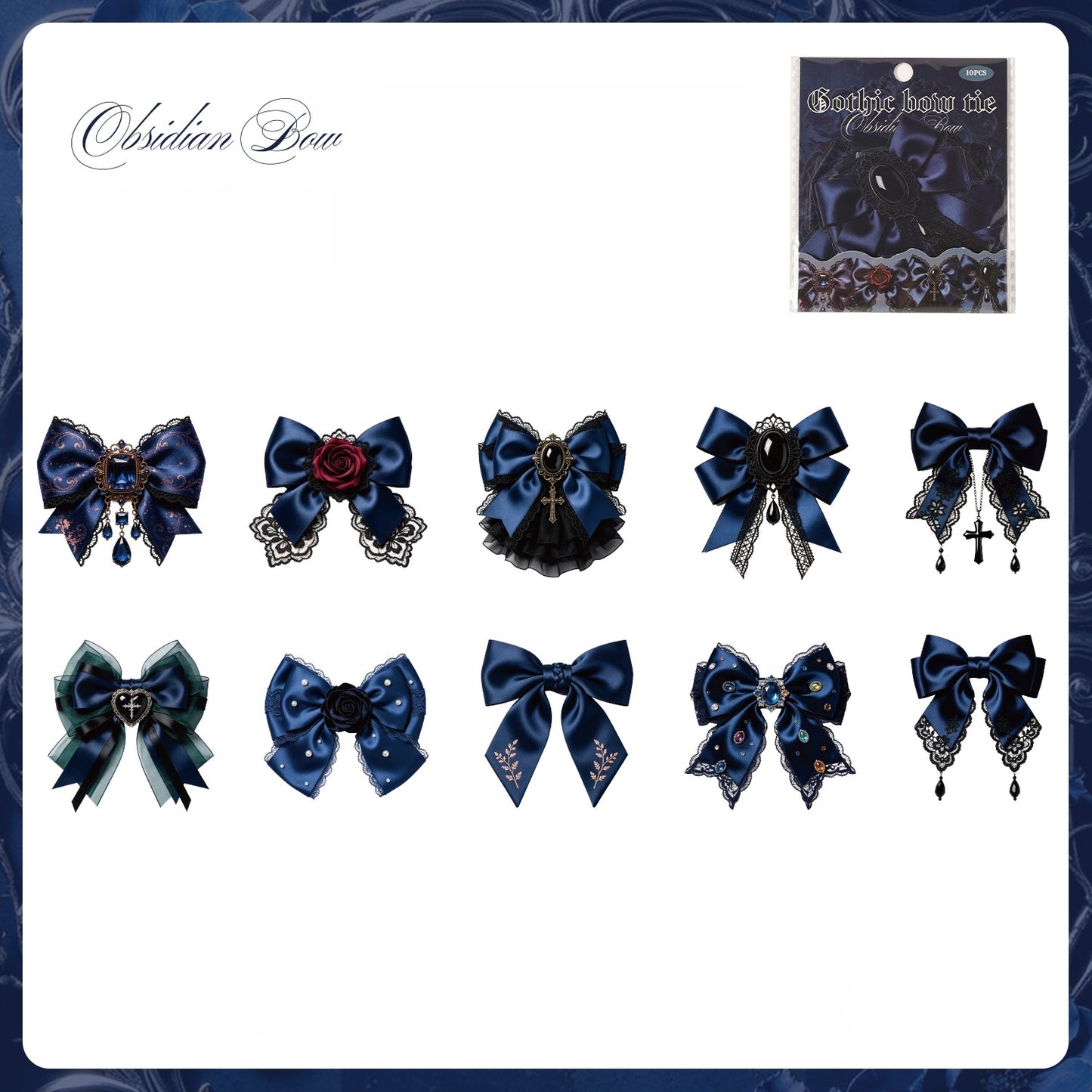 Gothic Bow Tie Stickers