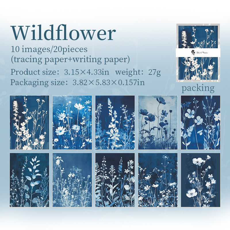 Enchanted Blue Floral Papers