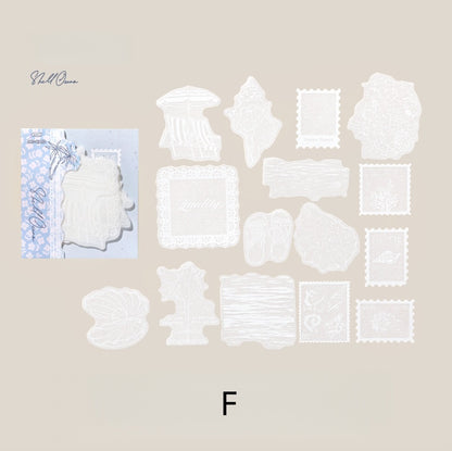 White Mist Journal Puffy Stickers